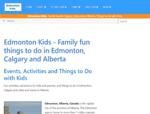 Tablet Screenshot of edmontonkids.com